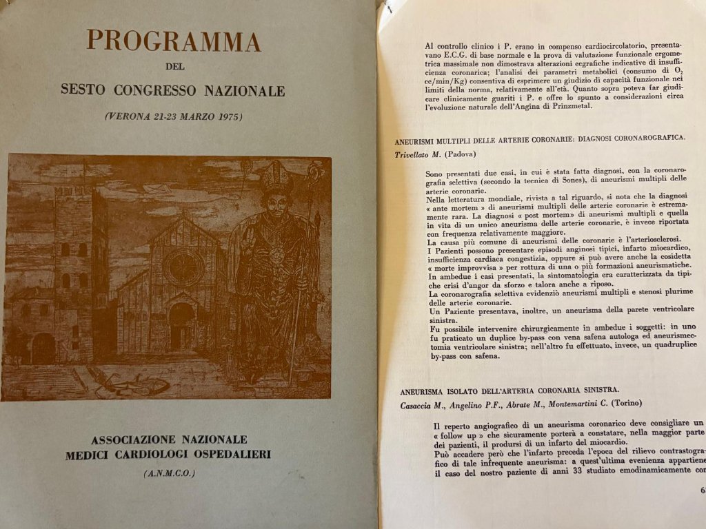 Mario Trivellato aneurismi multipli delle arterie coronariche