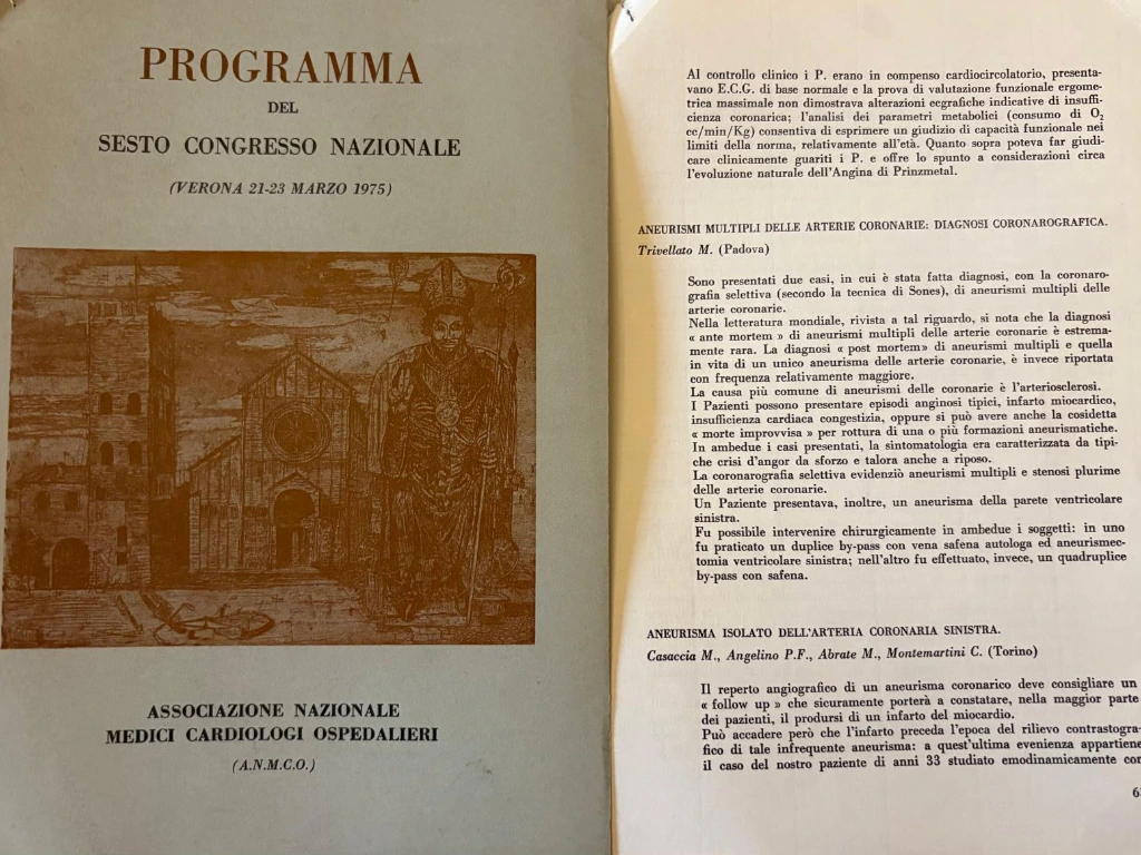 Mario Trivellato aneurismi multipli delle arterie coronariche