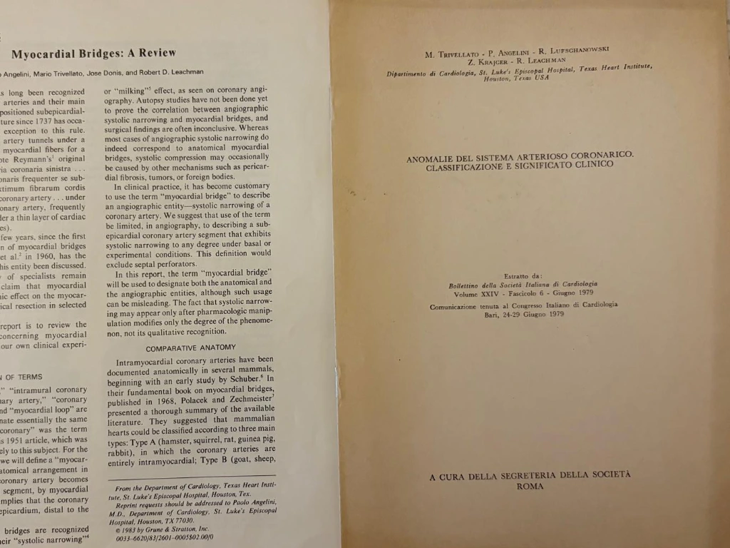 Mario Trivellato anomalia sistema arterioso coronarico
