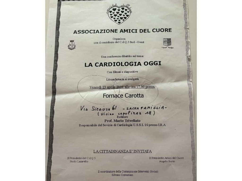 mario trivellato relatore associazione amici del cuore (la cardiologia oggi)
