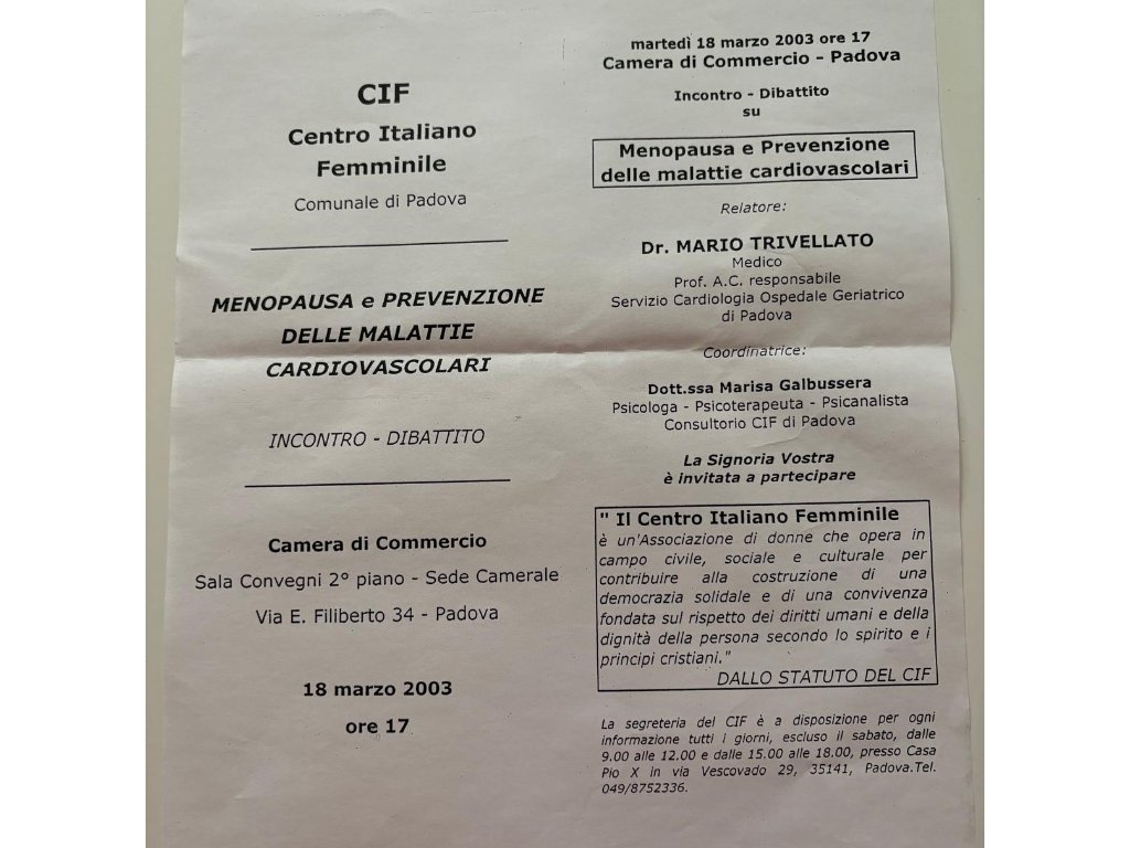 mario trivellato relatore centro italiano femminile