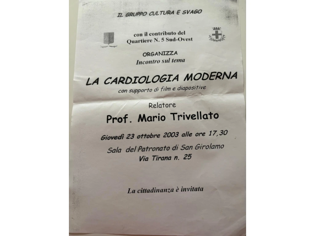 mario trivellato relatore gruppo cultura e svago